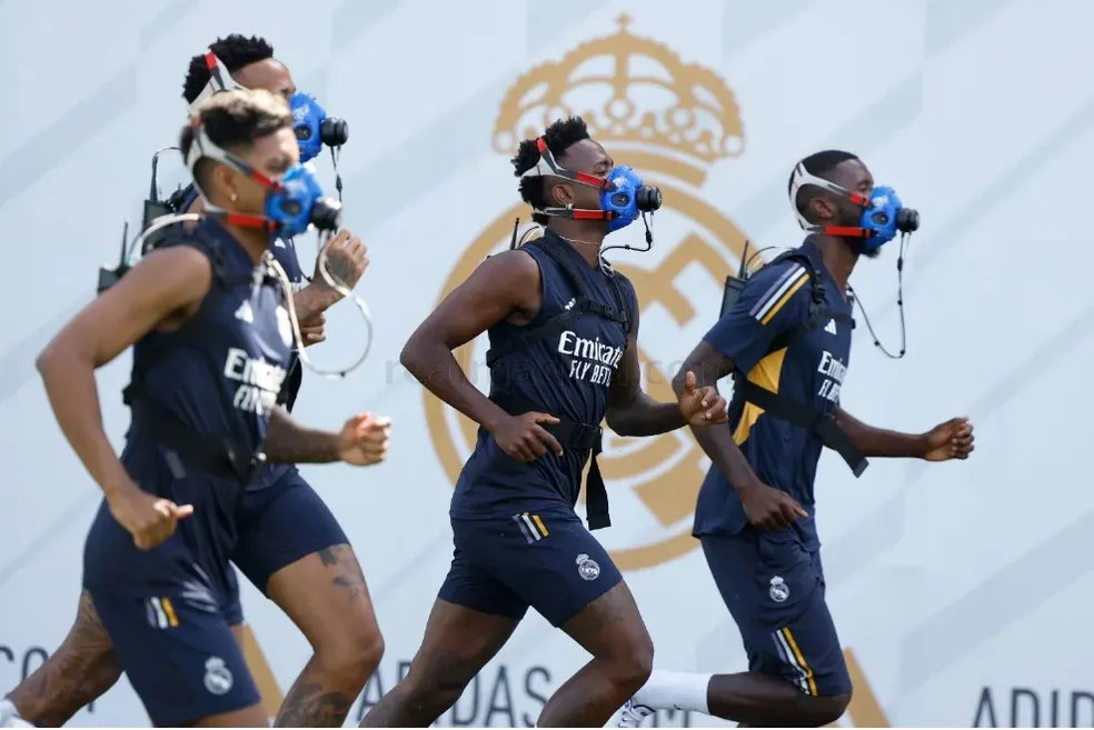 Viu isso? Real Madrid treina com máscara que simula efeito da altitude