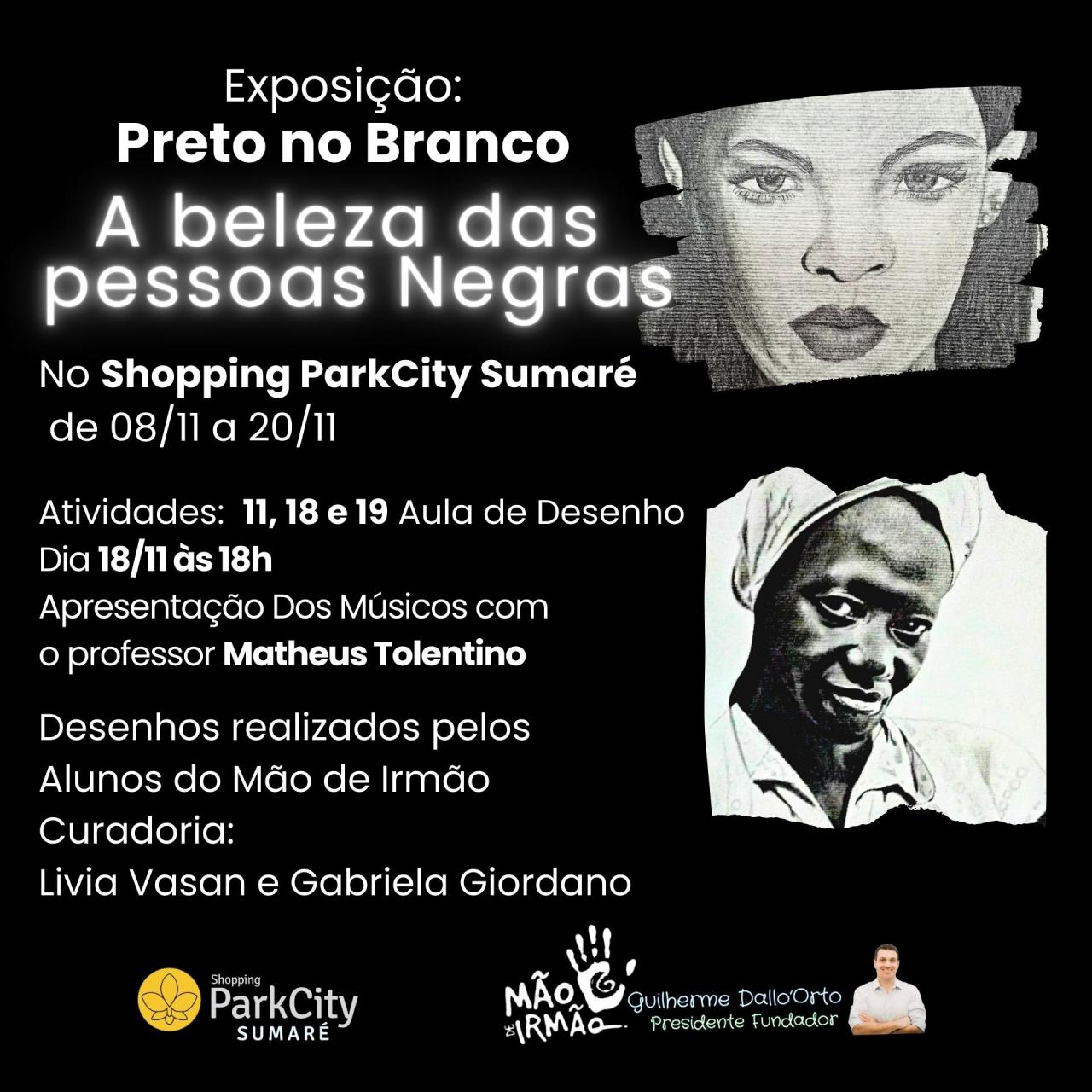 Exposição Preto no Branco - A beleza das Pessoas Negras