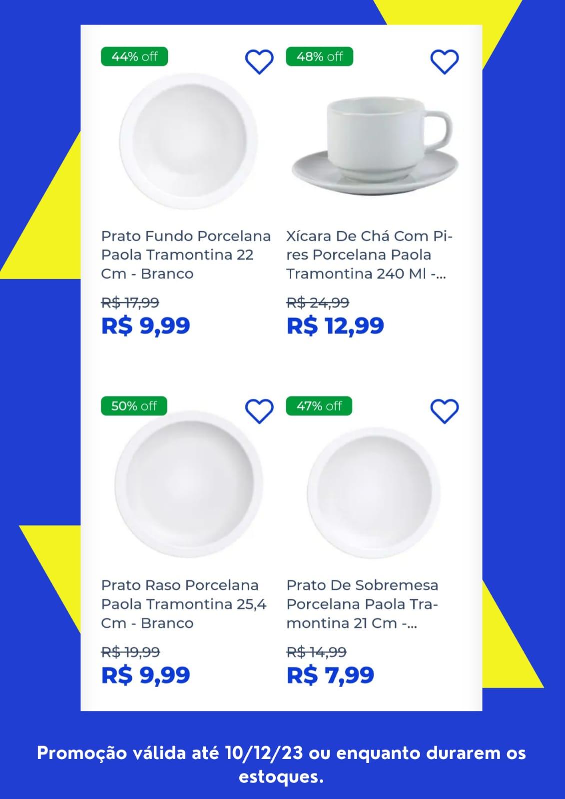Super promoção de porcelana