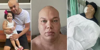 Jovem pai luta contra câncer em busca de tratamento