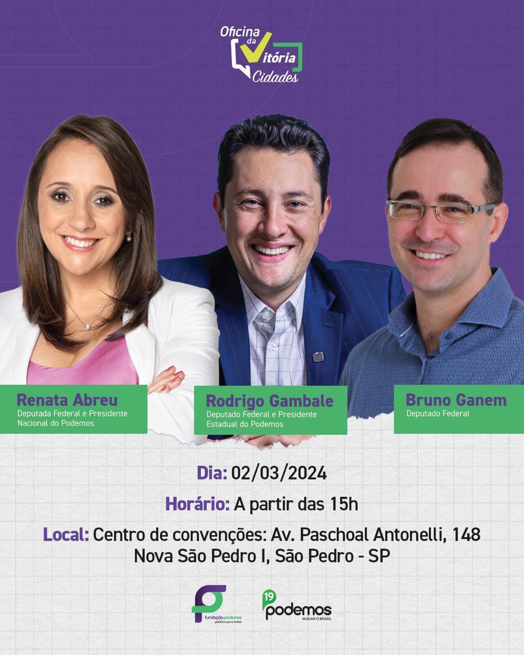 Podemos realizará curso de capacitação para pré-candidatos em São Pedro