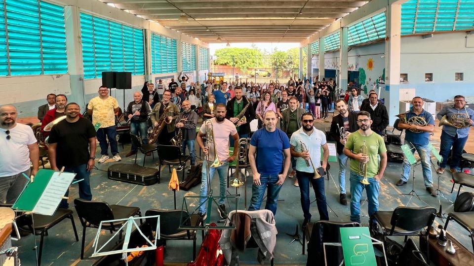 Banda Sinfônica Municipal realiza concerto didático e leva educação musical a Sumaré