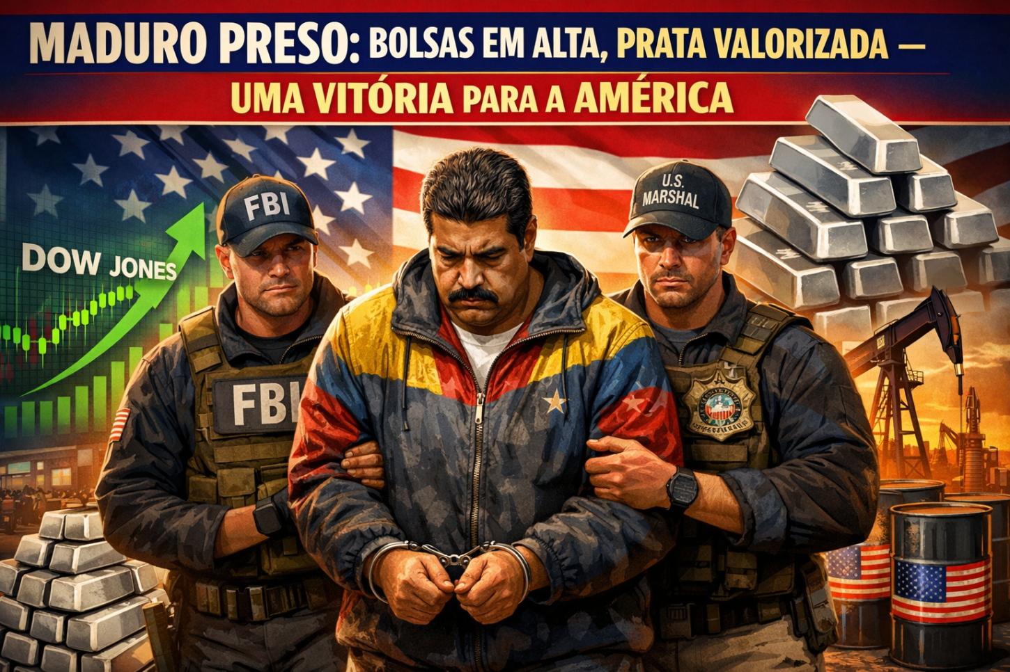 Prisão de Maduro por Trump: Um Golpe Contra a Corrupção que Impulsiona Bolsas Americanas e Valoriza a Prata, mas Exige Vigilância do Investidor Comum