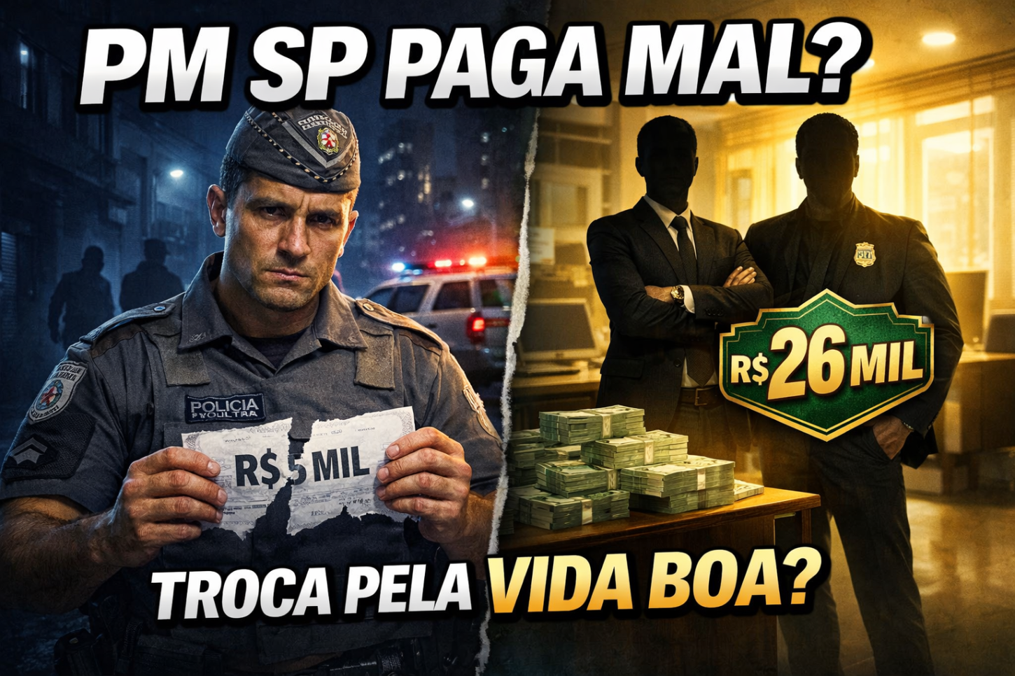 Concursos 2026: PM SP Paga Mal e Expulsa Policiais para Carreiras Civis Bem Remuneradas