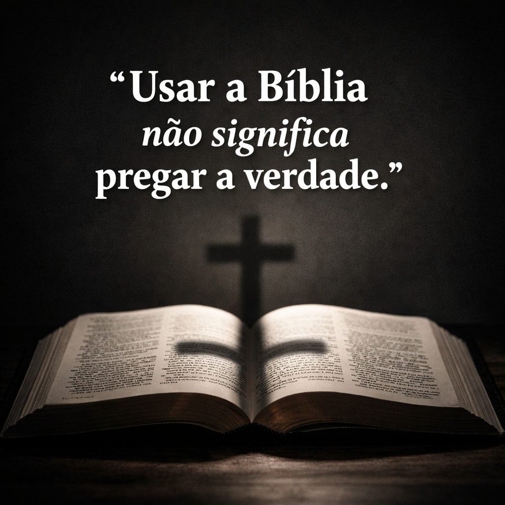 Levei 20 anos para perceber: usar a Bíblia não significa pregar a verdade