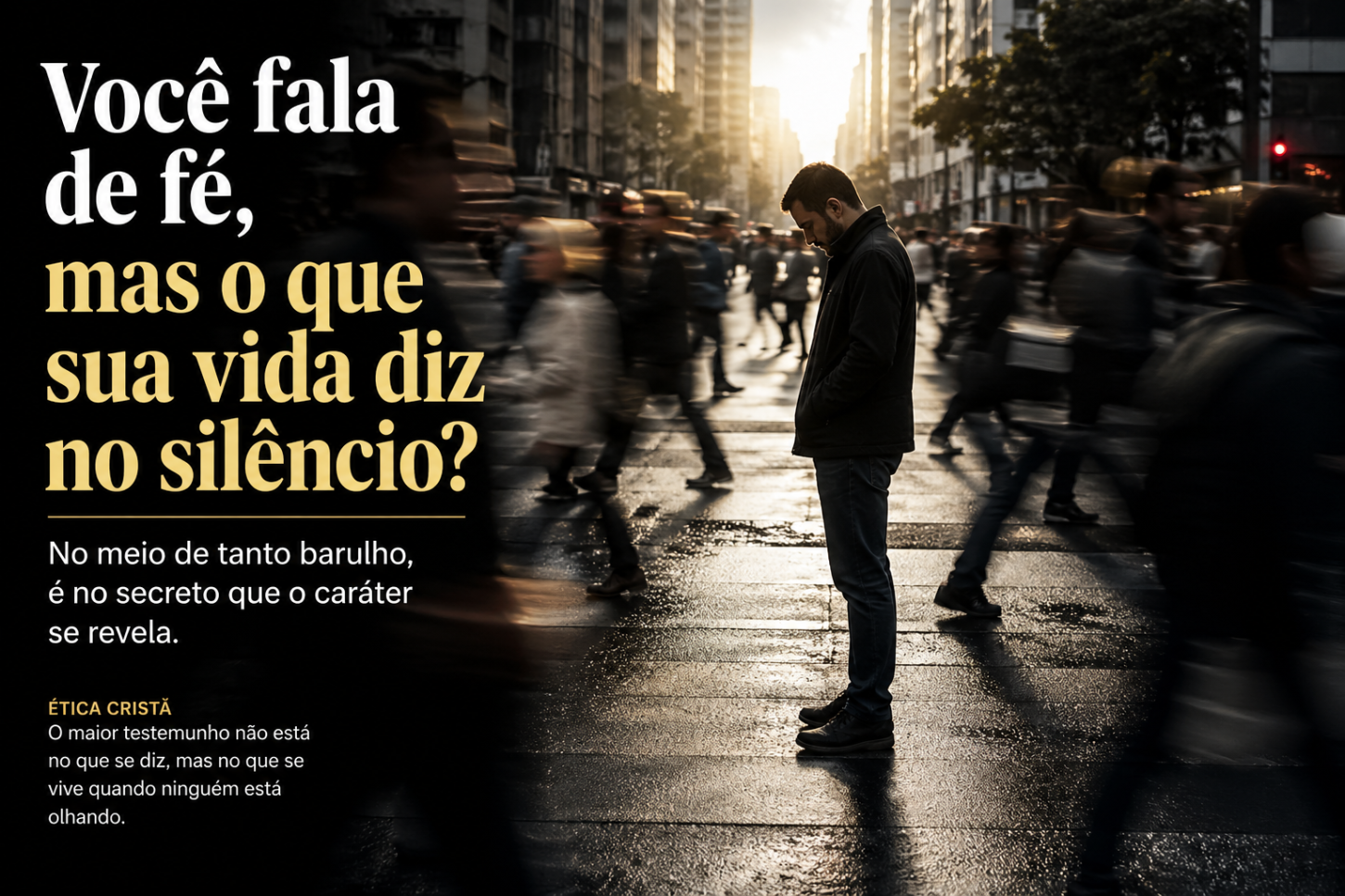 Você fala de fé, mas o que sua vida diz no silêncio?