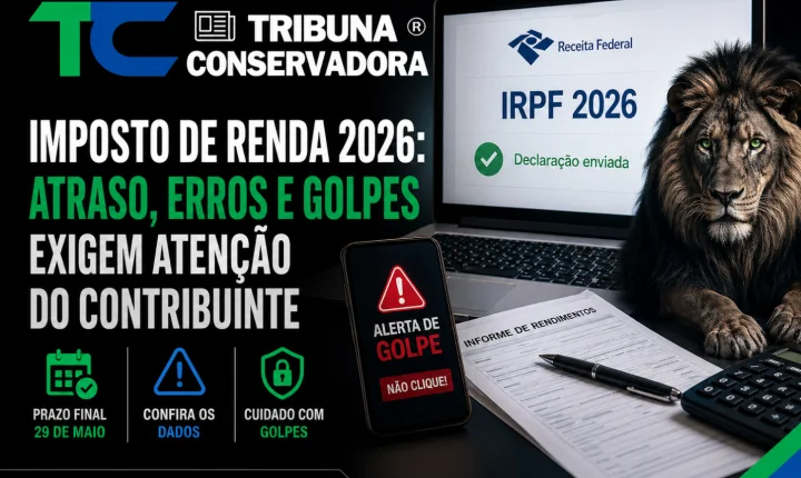Imposto de Renda 2026: atraso, erros na pré-preenchida e golpes exigem atenção redobrada do contribuinte