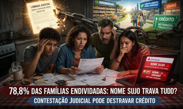 Quase 80% das famílias estão endividadas, e o “nome sujo” virou trava para consumo, crédito e retomada financeira